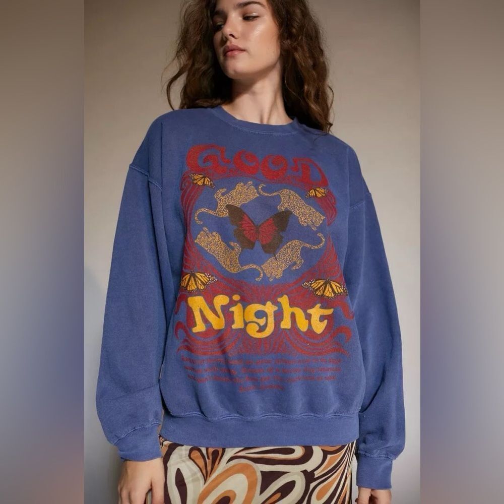 UO Urban Outfitters Purple Project Social T Dreamscape Pullover Sweatshirt